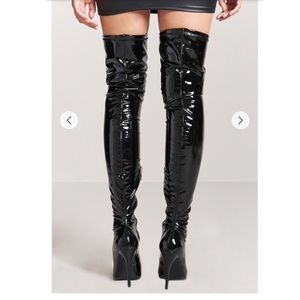 Forever 21 | Shoes | Faux Patent Leather Boots | Poshmark